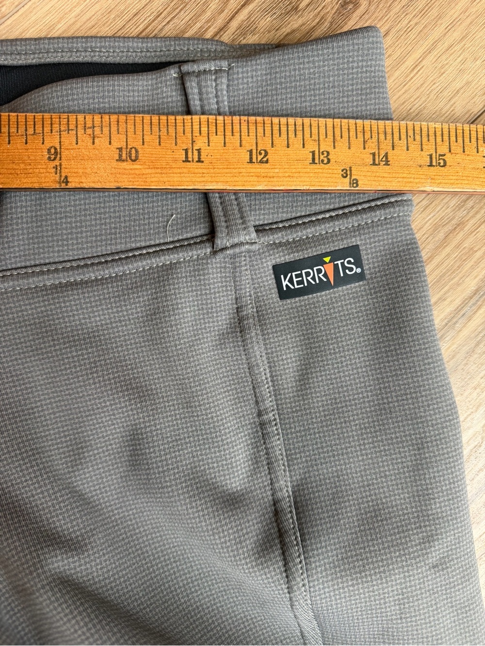 Kerrits Sit Tight Knee Patch Winter Tights Medium Gray Riding Breeches Pants - Picture 6 of 7